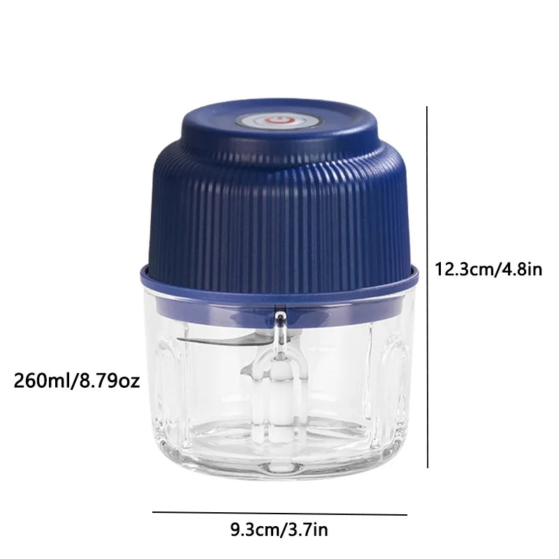 Elektrischer Mini-Knoblauchzerkleinerer USB 250mlFleischwolf für Knoblauch, Ingwer & Gemüse – Robust