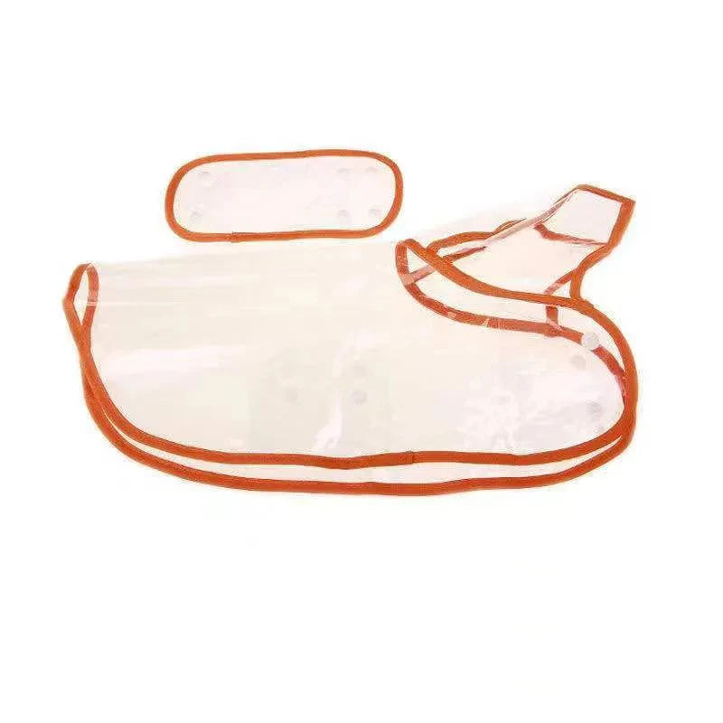 Hunde-Regenmantel transparent mit Kapuze