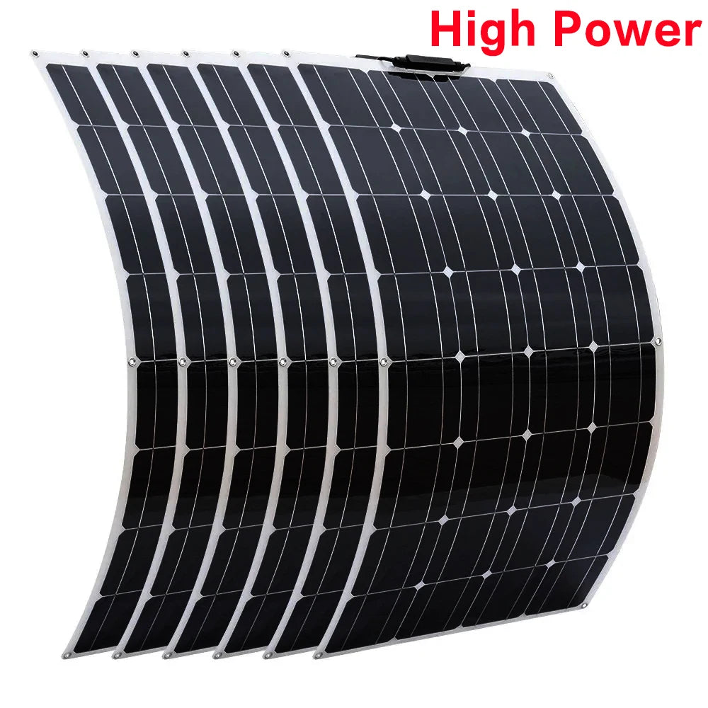 Flexibles Solarpanel 2000W 18V - Tragbar für Boot & RV