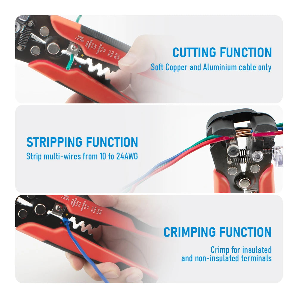 Elektriker Drahtzange – Abisolier-Crimp-Werkzeug automatisch