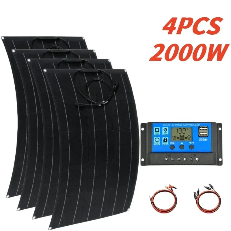 Solarpanel Kit 500-2000W – 18V/36V RV Ladegerät
