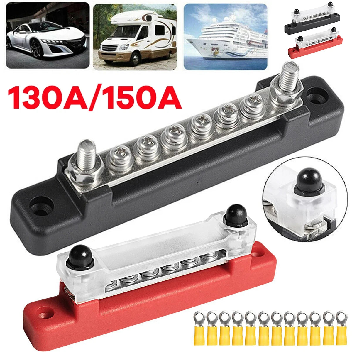 Sammelschiene 6-Wege – Stromverteiler Auto Marine