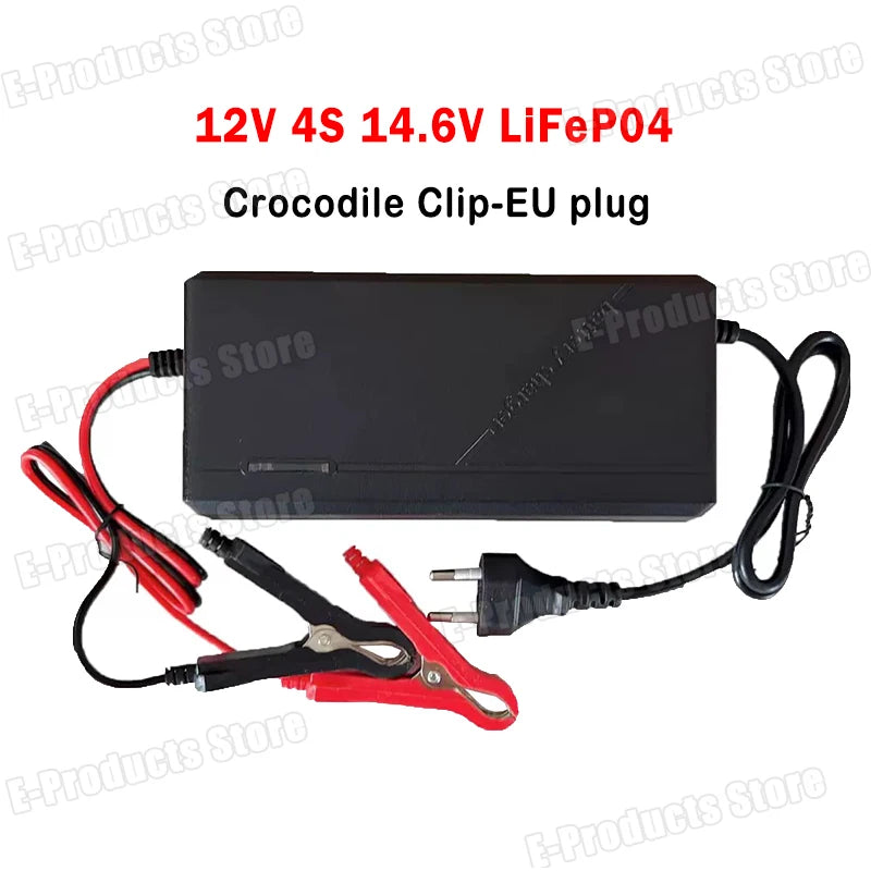 Smart LiFePO4 Ladegerät 12V/24V 5A/10A – 4S/8SIntelligentes Schnellladegerät 14,6V / 29,2V AC110-240V