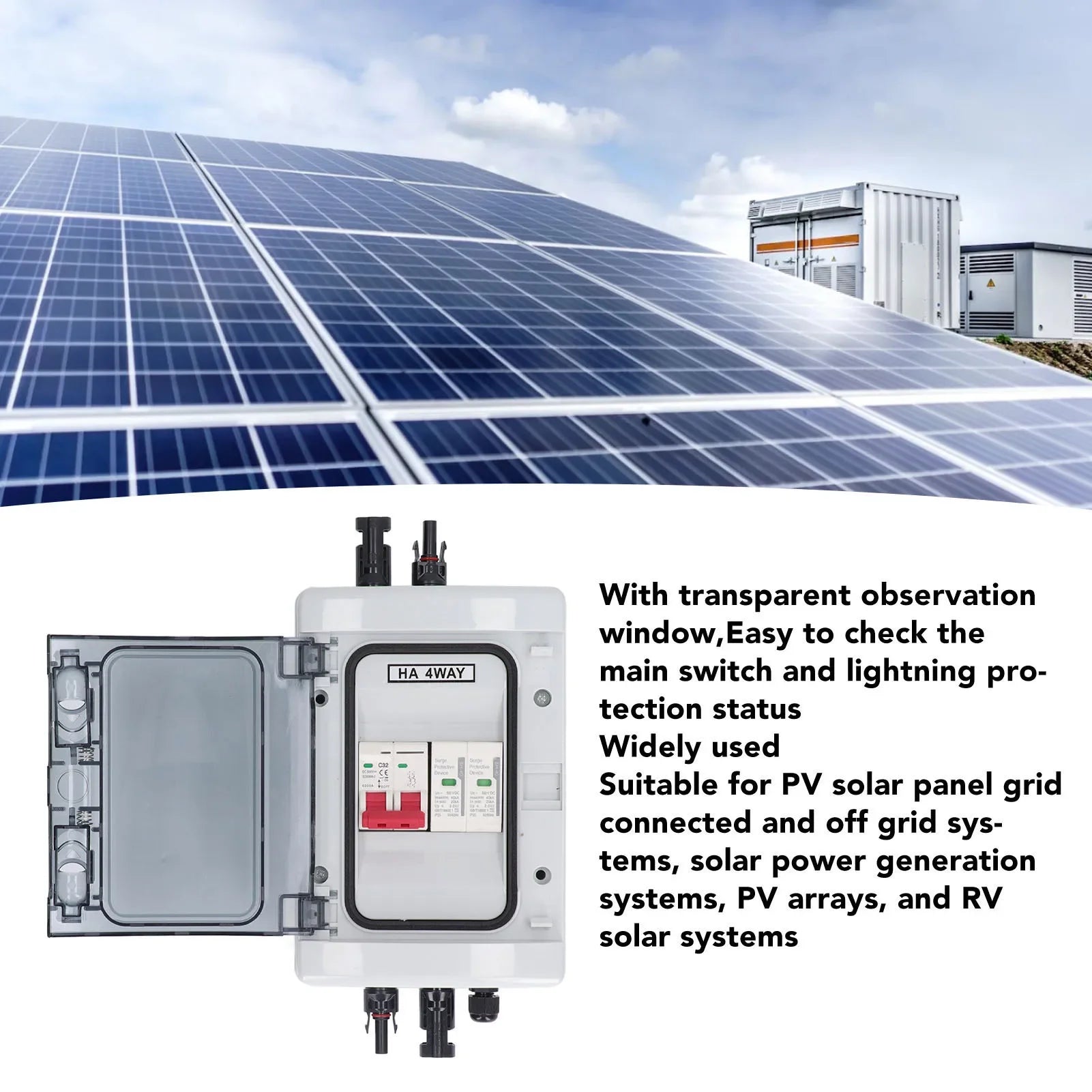 PV Combiner Box IP65 – Solar DC500V 32A wasserdicht