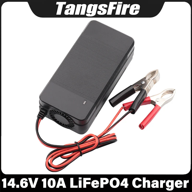 LiFePO4 Batterieladegerät 14,6V 10A – 4S KonfigurationFür 12,6V / 12,8V / 14,4V Akkus – Hochwertiger Adapter