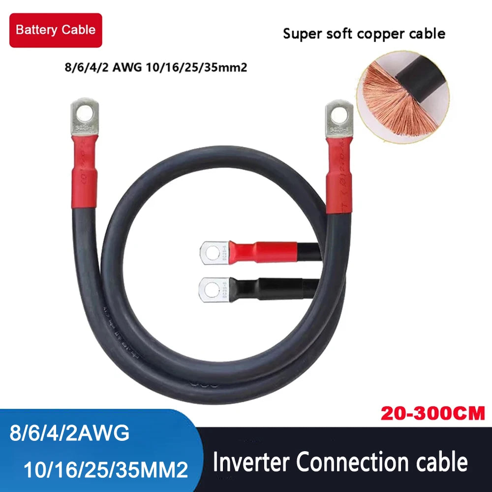 Batterieanschlusskabel 8-2AWG – Kupfer M6/M8/M10