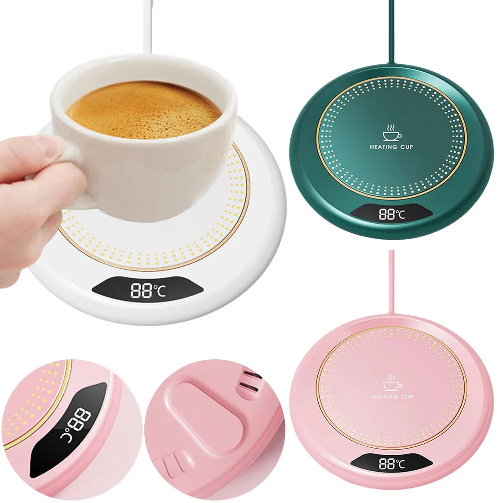 USB-Kaffeetassenwärmer mit 3 TemperatureinstellungenWärmerplatte für Kaffee, Tee & Milch – Büro & Home