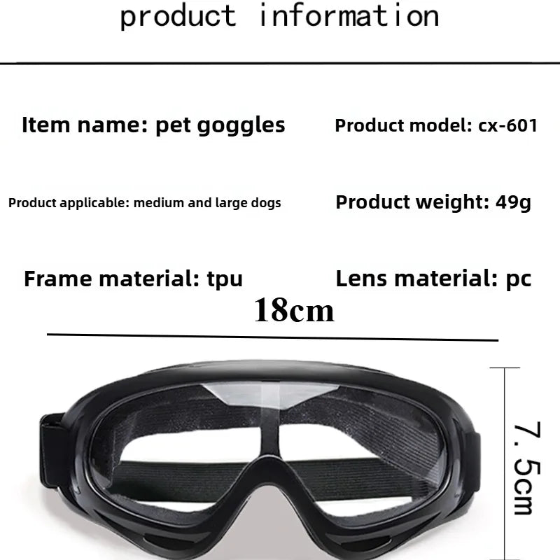 Hunde-Sonnenbrille mit UV-Schutz – verstellbar