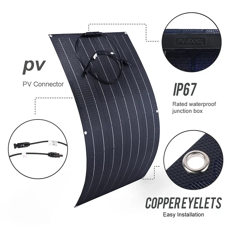 Solarpanel Kit 500-2000W – 18V/36V RV Ladegerät