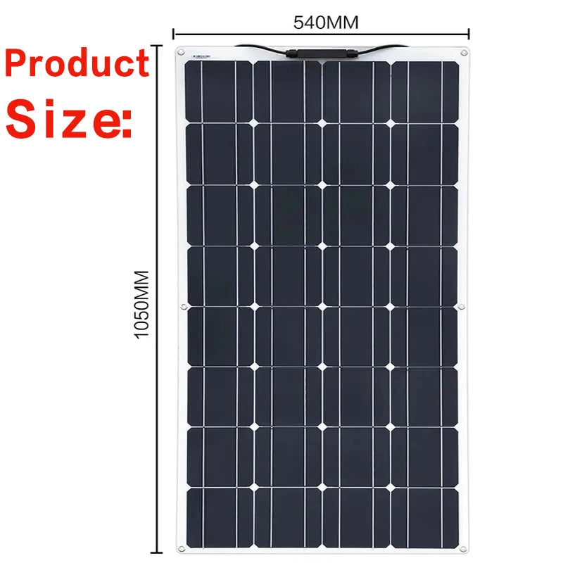Flexibles Solarpanel 2000W 18V - Tragbar für Boot & RV