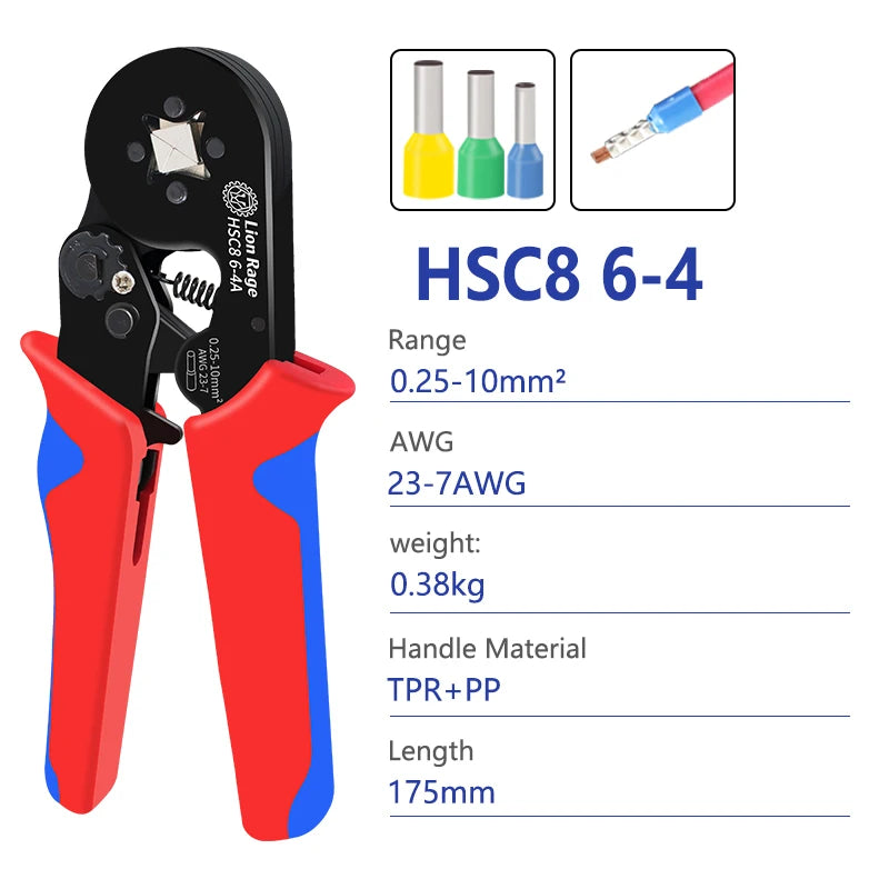 Crimpzange HSC8 6-4 – Aderendhülsen 0,25-10mm