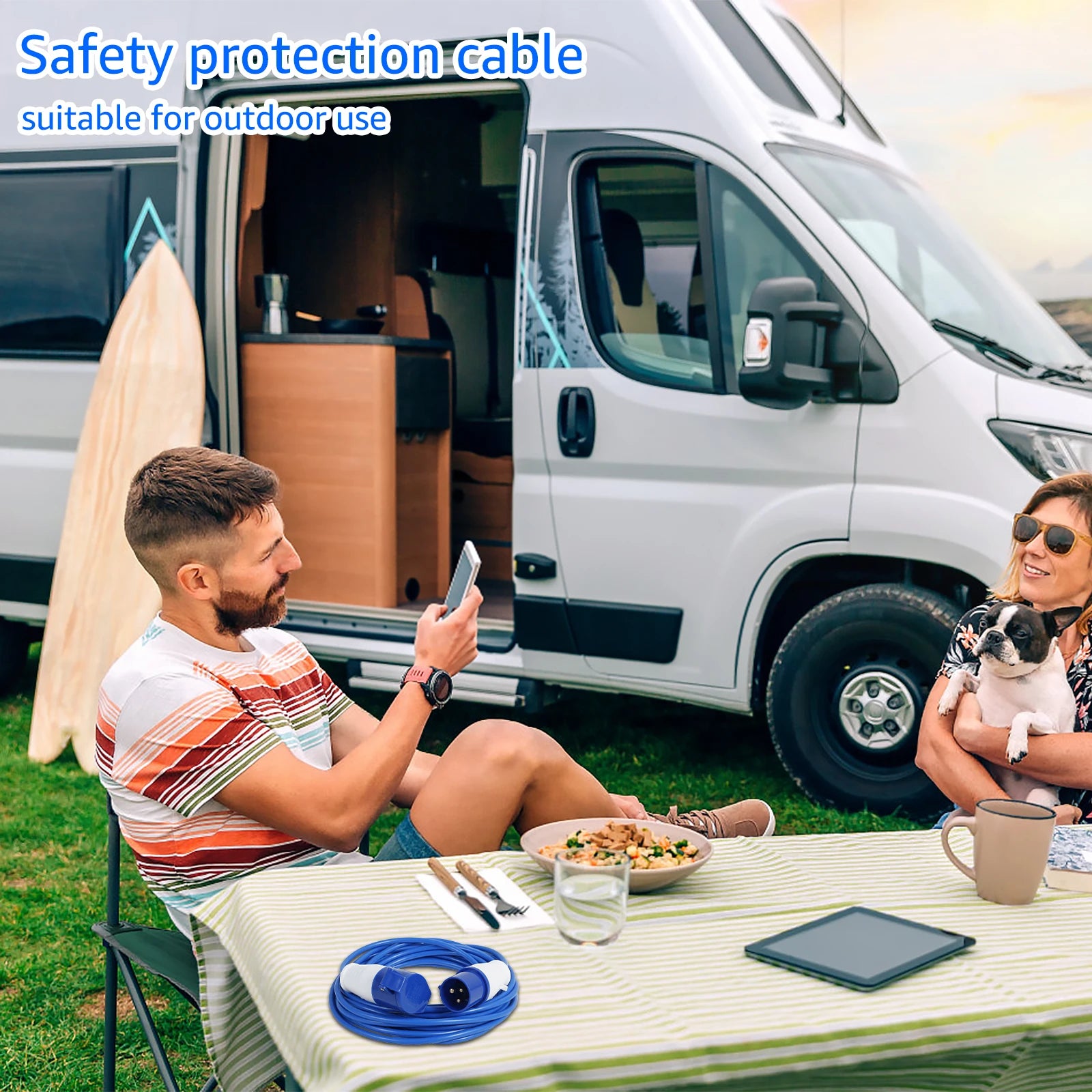 Camping Verlängerungskabel - Robust für Wohnwagen & Outdoor