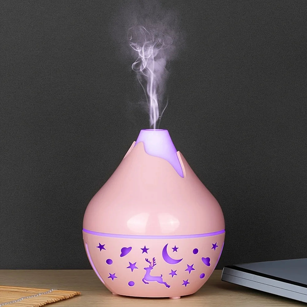 Luftbefeuchter 200ml USB mit Aromatherapie-DiffusorMultifunktional für ätherische Öle, modern & langlebig