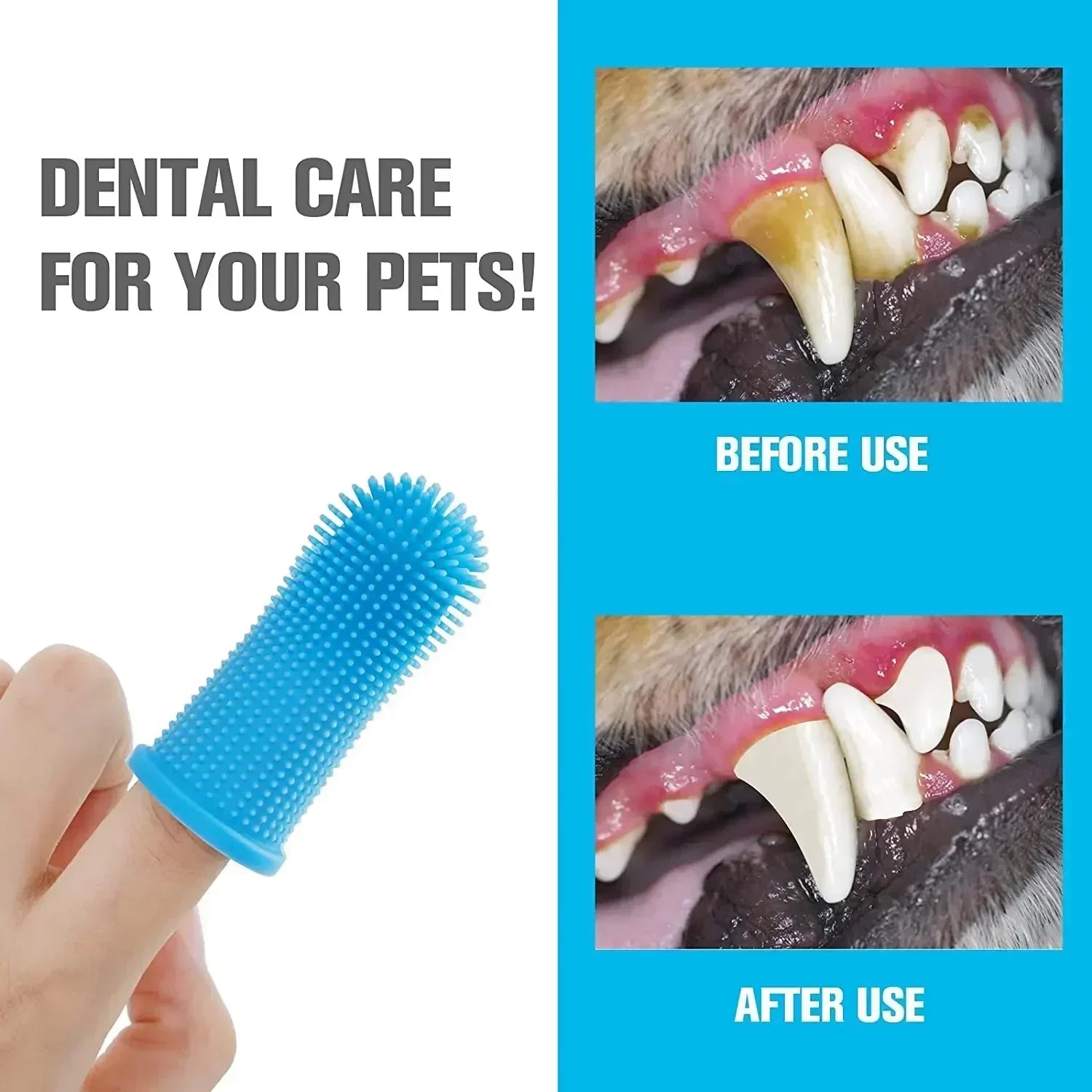 Fingerzahnbürste für Hunde & Katzen – 3er Set