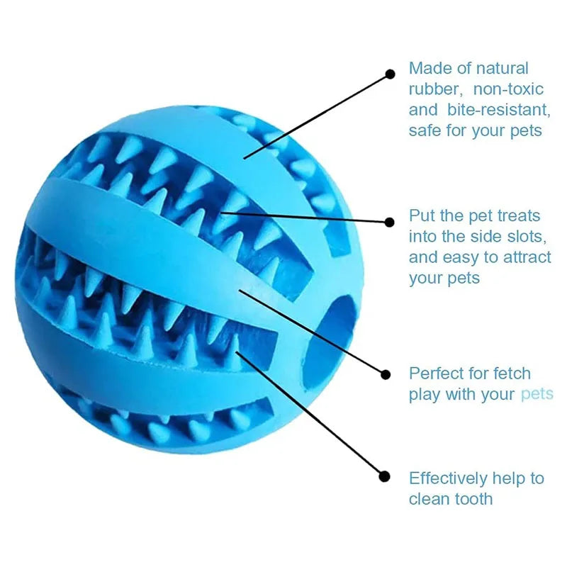 Hunde-Spielzeugball Gummi – Zahnreinigung & Leckerli