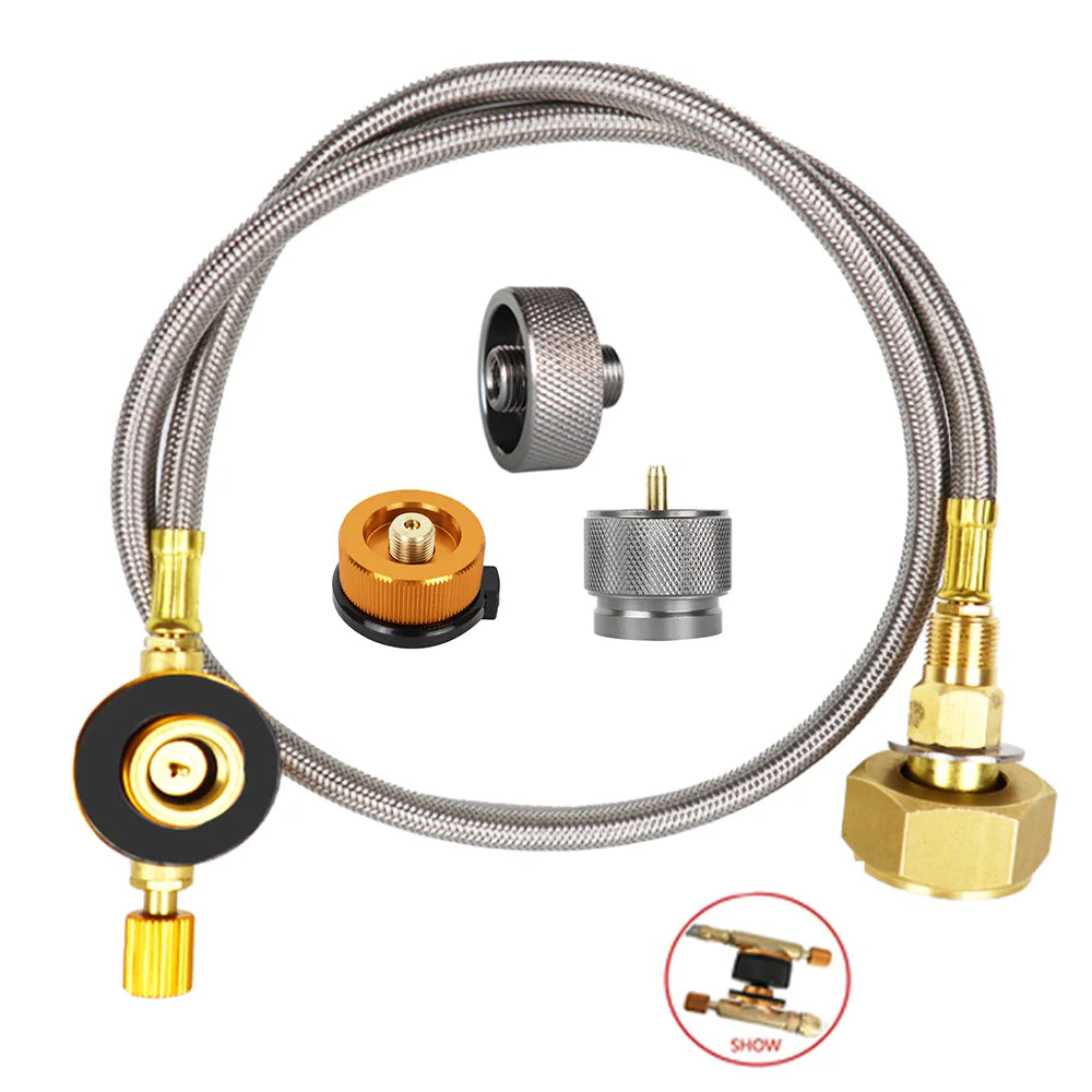 Gas-Nachfülladapter für Camping-Gasherd – OutdoorZylinder-Füll-Adapter für Gastank & Kocher-Zubehör