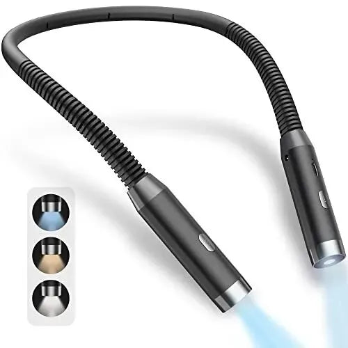 USB-Leselampe für den Hals – Flexibel & wiederaufladbarBuchlichter für Lesen im Bett, tragbar & langlebig