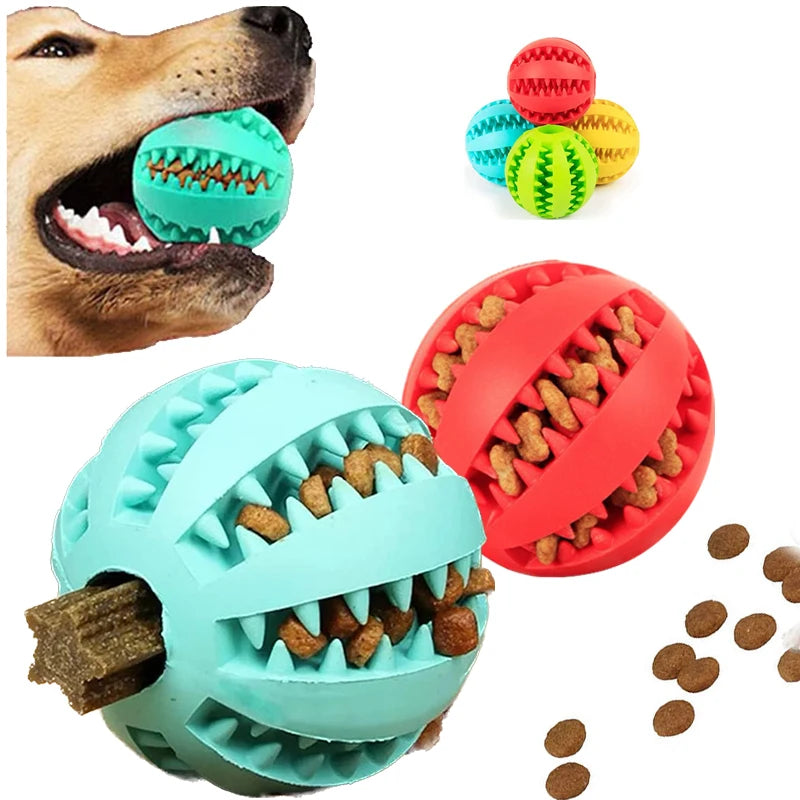 Hunde-Spielzeugball Gummi – Zahnreinigung & Leckerli