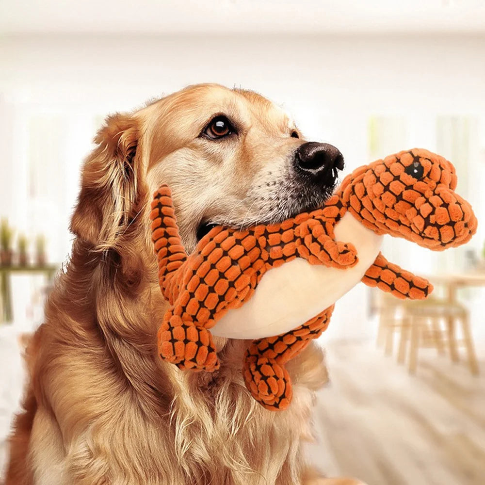 Plüsch-Dinosaurier Hundespielzeug – interaktiv