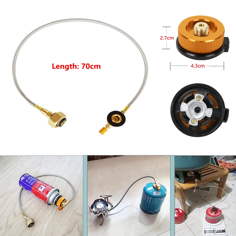 Gas-Nachfülladapter für Camping-Gasherd – OutdoorZylinder-Füll-Adapter für Gastank & Kocher-Zubehör