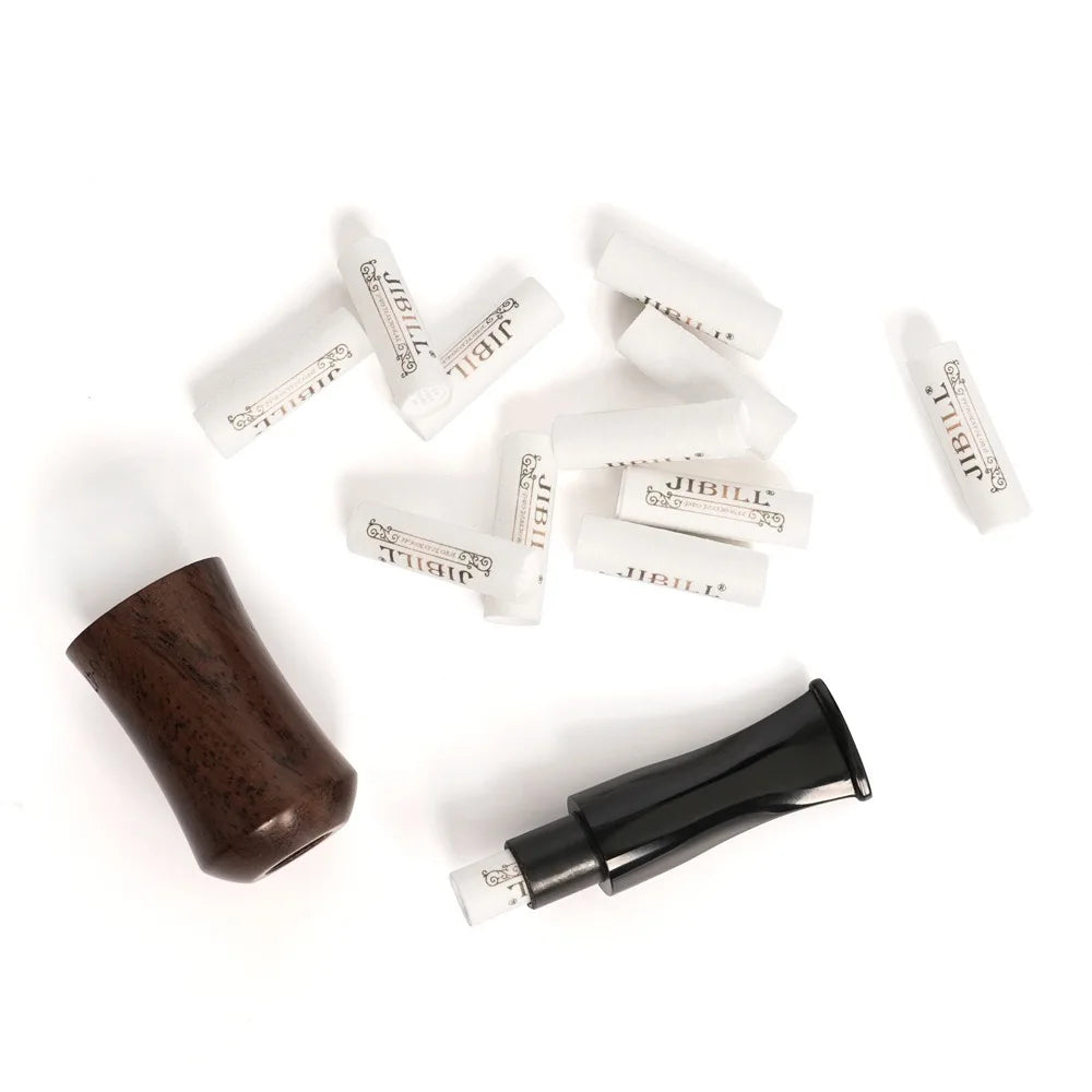 Tabak-Pfeifenfilter 6mm Aktivkohle 50 StückDoppelte Keramik-Seiten, Papierfilter für Pfeifen