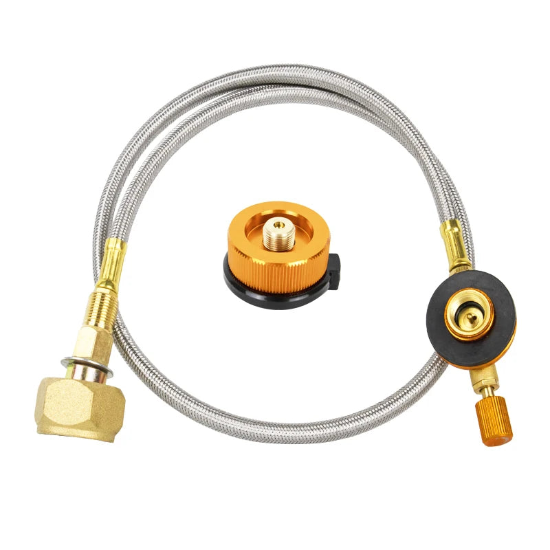 Gas-Nachfülladapter für Camping-Gasherd – OutdoorZylinder-Füll-Adapter für Gastank & Kocher-Zubehör