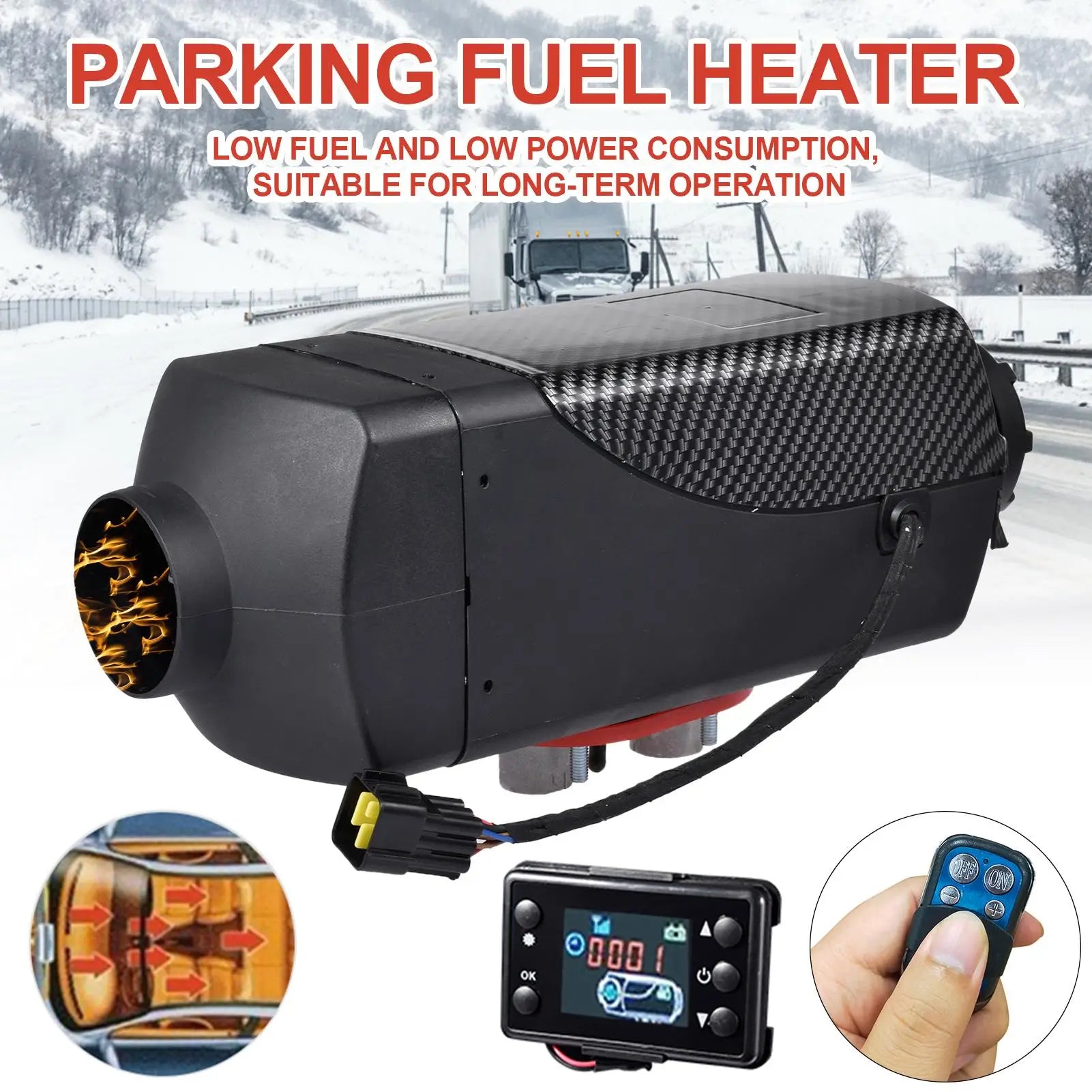 12V /24V Auto Heizung 2KW Air Diesel Heizung Parkplatz Heizung W/Fernbedienung für RV, wohnmobil Anhänger, Lkw, Boote