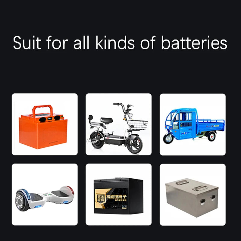 Lithium Batterieladegerät 10A-20A einstellbar 24V-84VLi-Ion & LiFePO4 Schnellladung 8S-24S Konfiguration