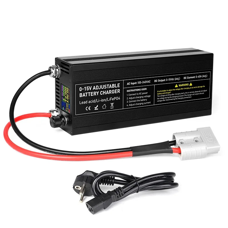 Batterieladegerät LiFePO4 14,6V 50A-100A einstellbarFür Bleisäure, AGM, Gel & 12,8V – Auto-Schnellladegerät