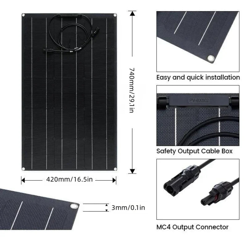 Solarpanel Kit 500-2000W – 18V/36V RV Ladegerät