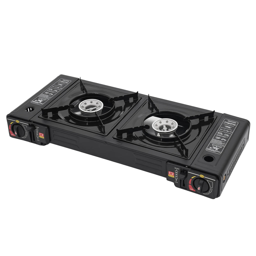 Campingkocher 2500W Dual-Brenner – tragbar Gas