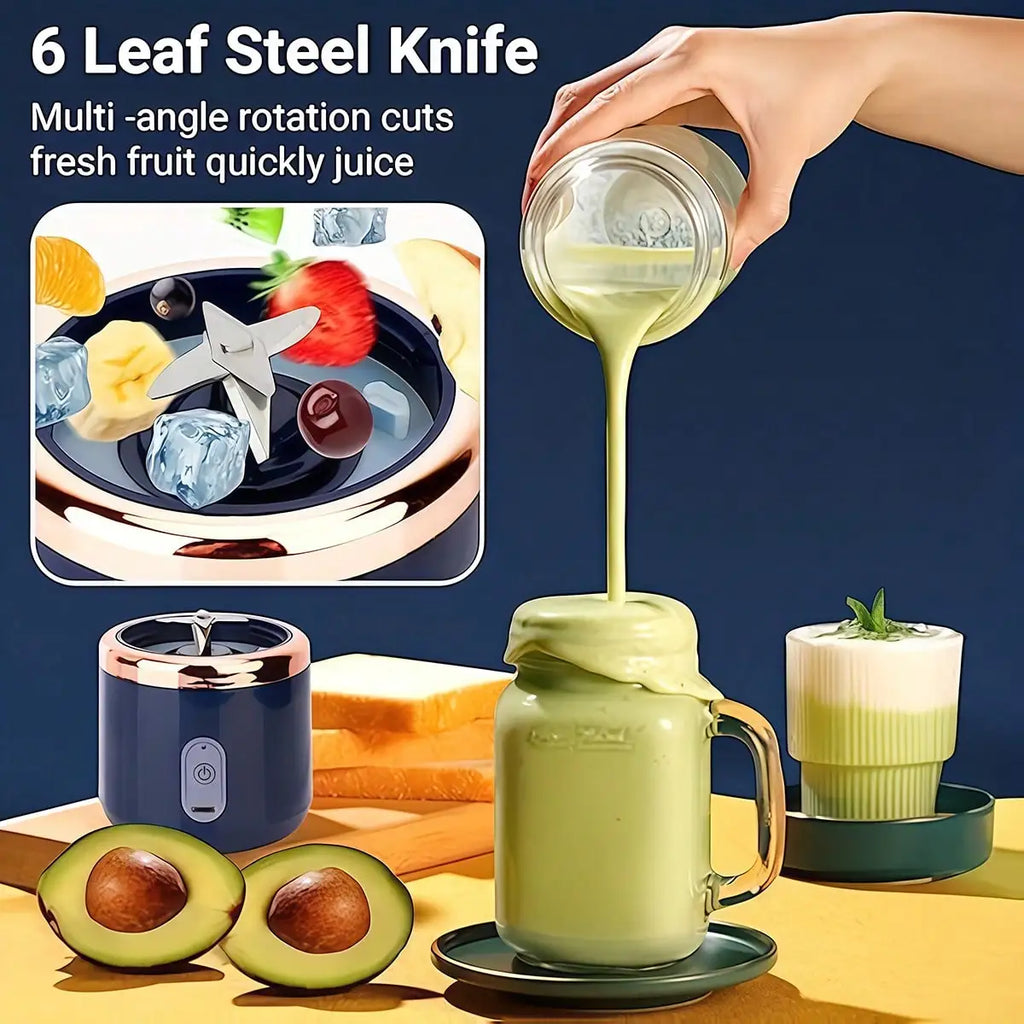 Tragbarer Mixer & Entsafter mit Tasse – LeistungsstarkSmoothie-Maker für Früchte & Gemüse, Küche & Gym