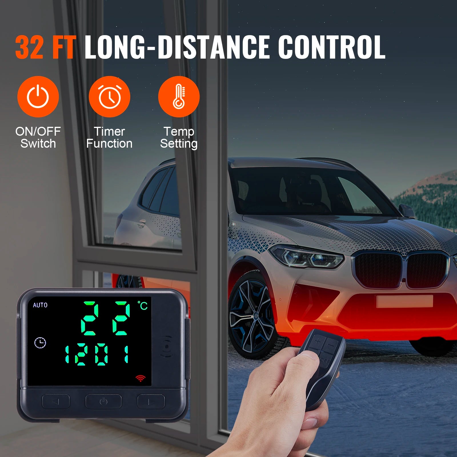SucceBuy 2 kW Diesel-Lufterhitzer, 12 V Diesel-Heizung mit LCD-Display, Diesel-Standheizung, schnelle Erwärmung für Wohnmobil, Anhänger, Wohnmobil, Boot