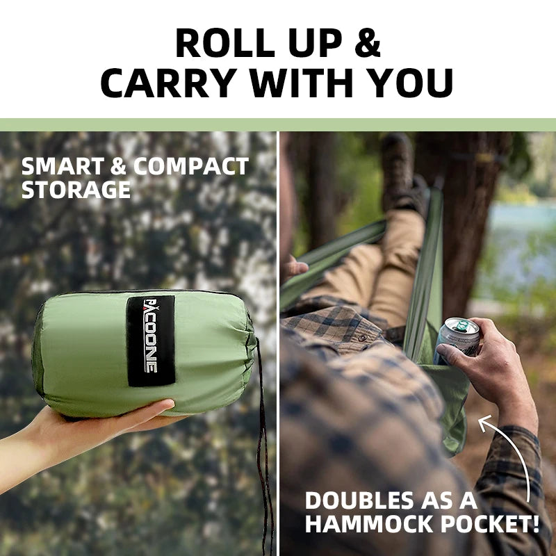 Camping Hängematte Einzel/Doppel - Tragbar für Outdoor