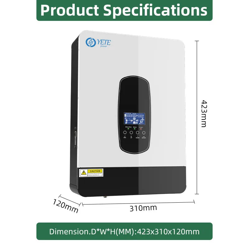 YETE 6.2KW Hybrid Solar Wechselrichter 48V – MPPT 110A