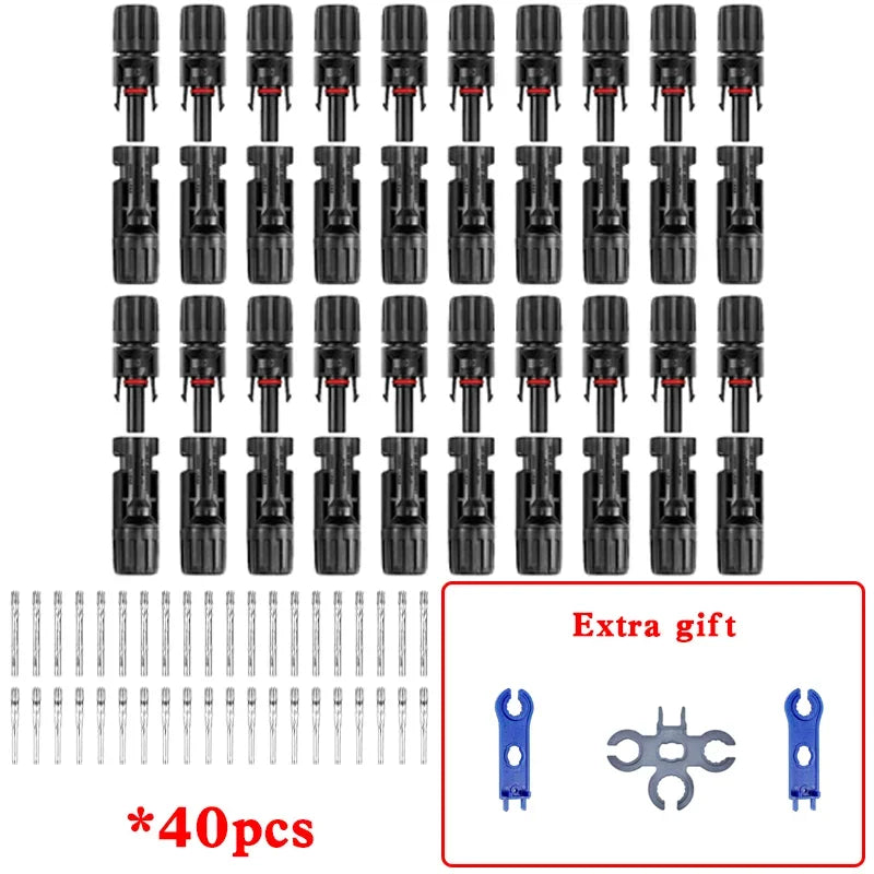 Solar-Stecker MC4 Set 10-200 Stk – 1000V 30A