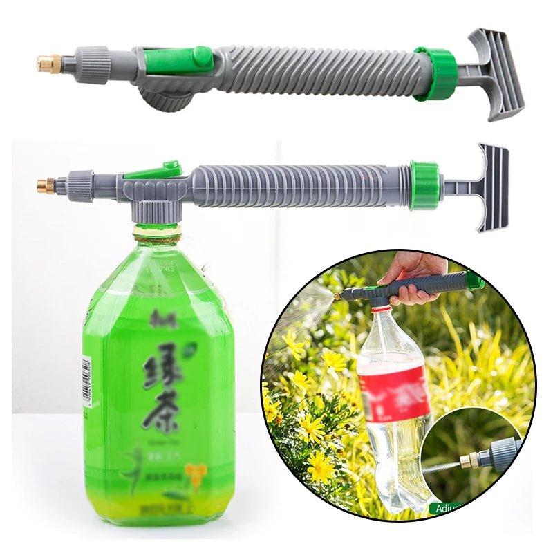 High-pressure spray attachment for bottles - Adjustable garden irrigation