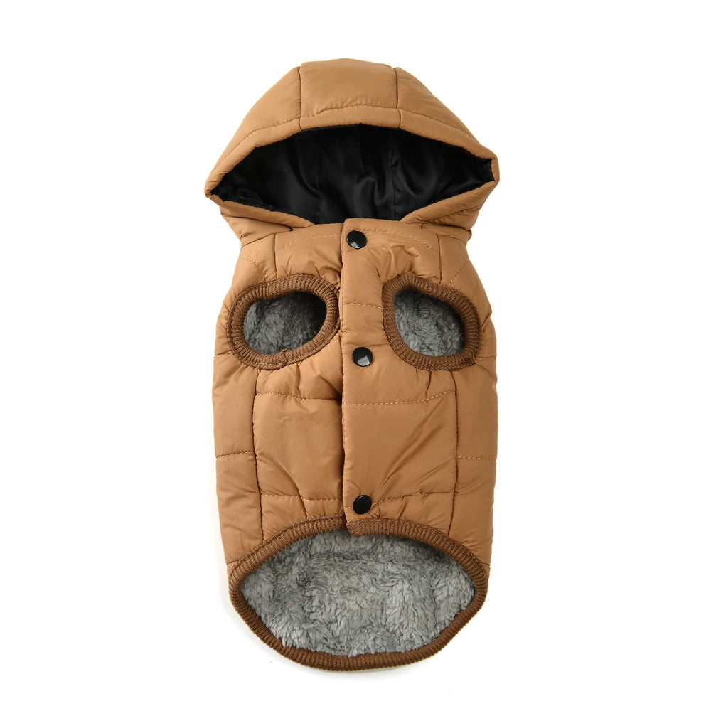 Winter Hundejacke mit Kapuze – warm & wasserdicht