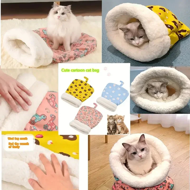 Cozy sleeping bag for cats and small dogs - Soft &amp; Warm