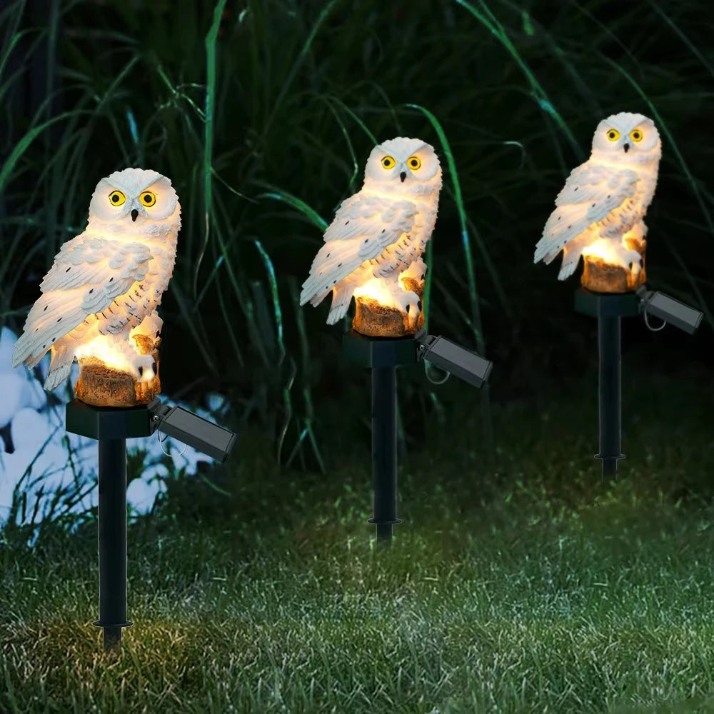 Solar Eulen Skulptur LED – Wasserdicht Gartenlicht