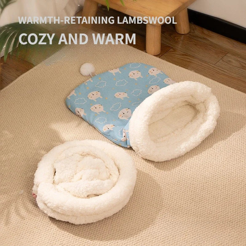 Cozy sleeping bag for cats and small dogs - Soft &amp; Warm