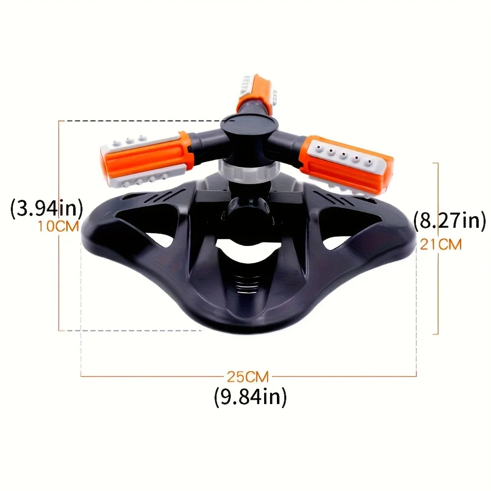 360° Automatic Rotating Lawn Sprinkler - Three-Way Irrigation System