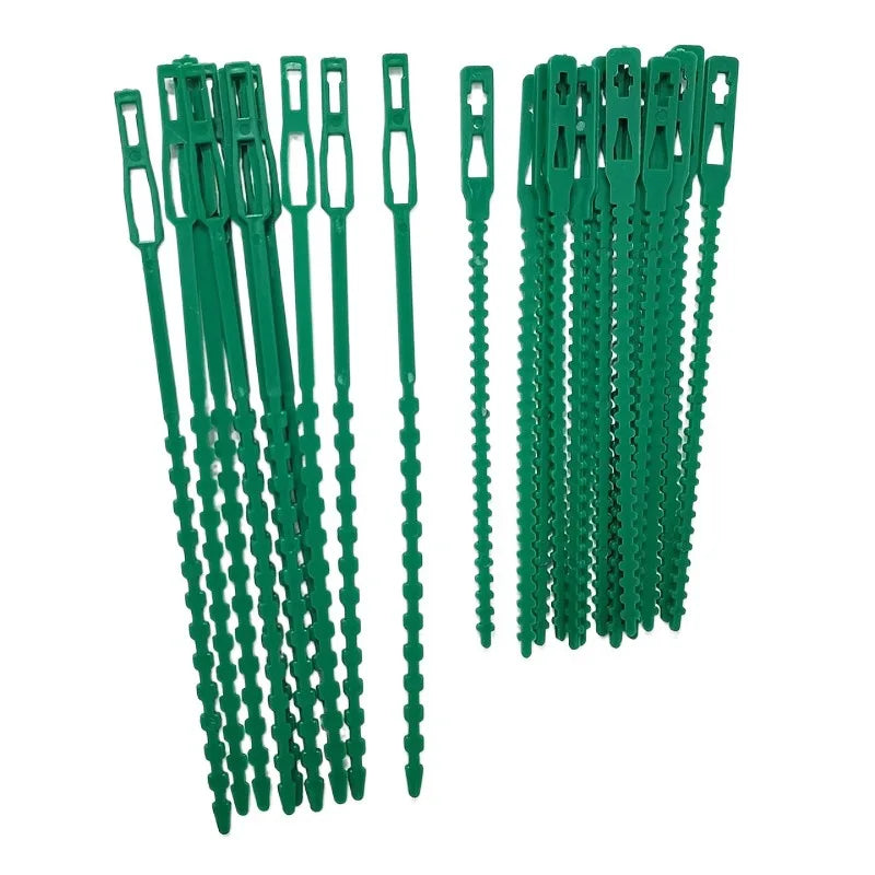 50 Adjustable Plant Ties - Reusable Plant Clips for Garden