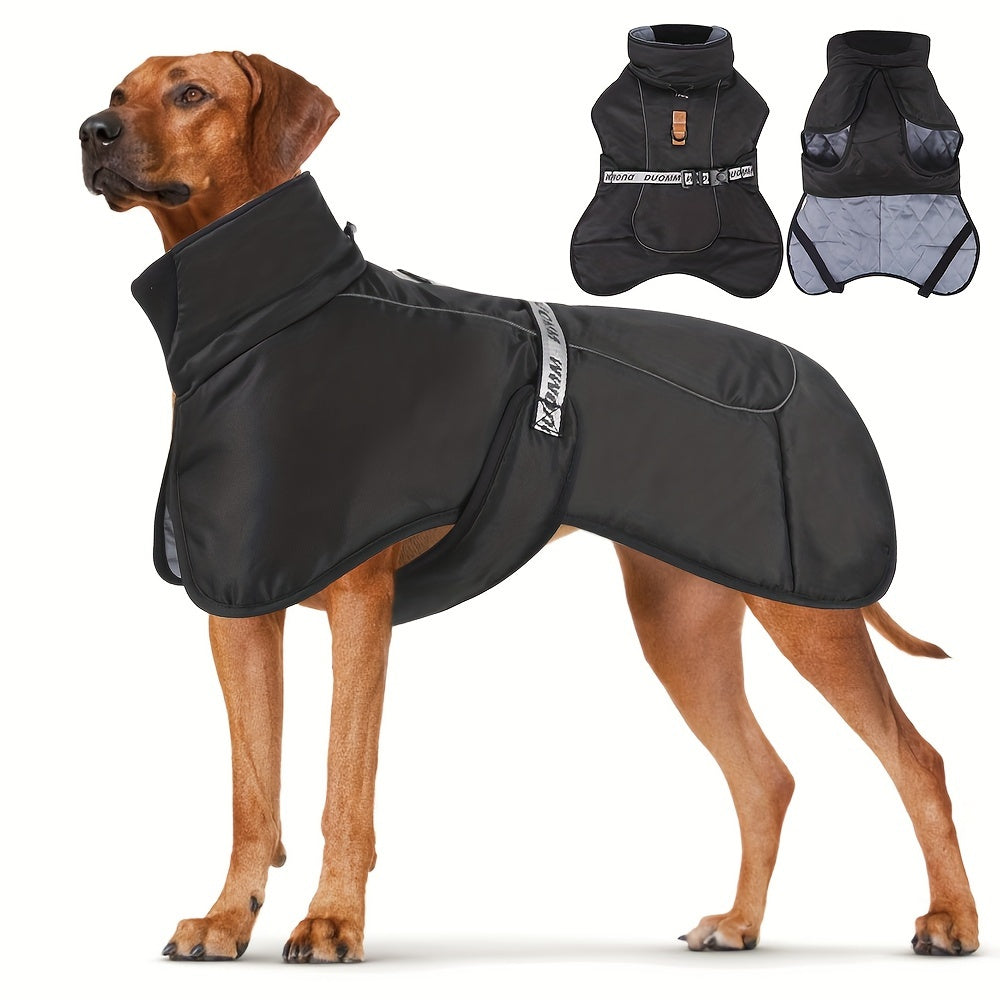 Winter Hundejacke mit Brustgeschirr - Warm & Wasserdicht