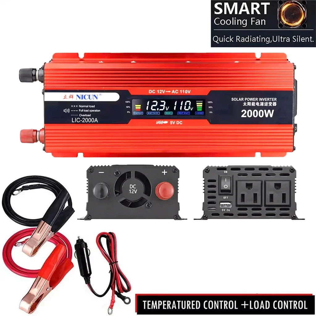 2000W Solar Komplett-Set – MPPT Controller & LiFePO4 Batterie
