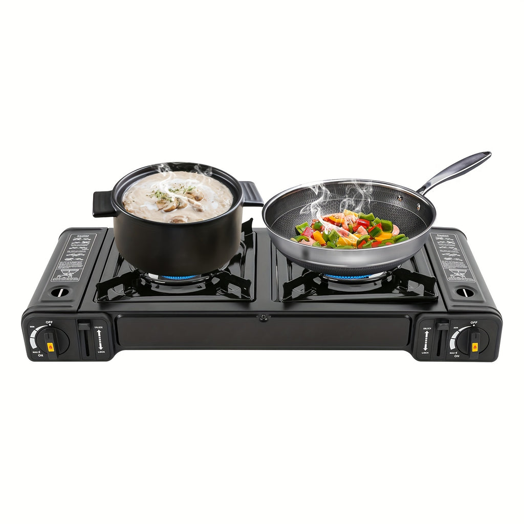 Butan-Campingkocher tragbar mit Auto-ZündungCamping-Brenner für Outdoor-Kochen & Wandern