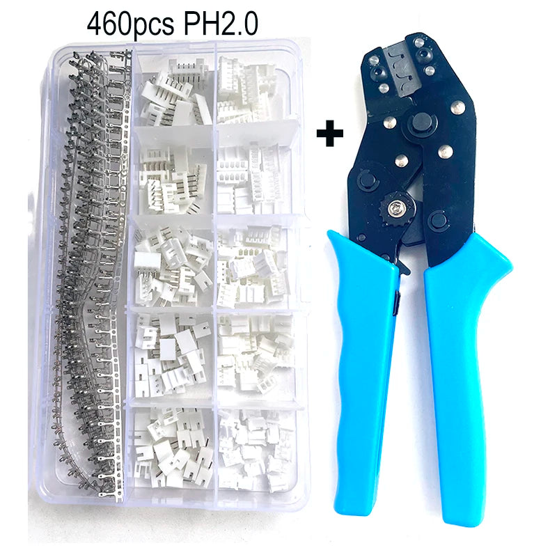 460x JST XH2.54 PH2.0 Stecker-Set mit Zange