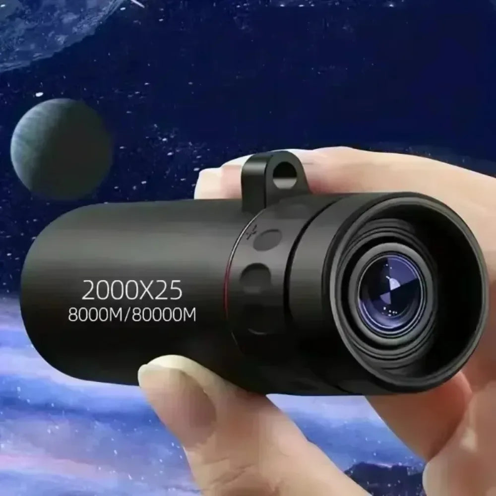 Monokular Teleskop 2000x25 HD – mit Handyhalterung