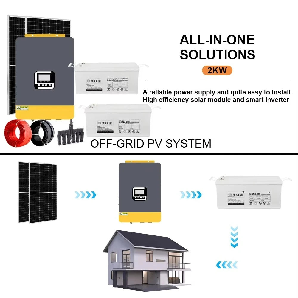 Hybrid-Wechselrichter 2KW Solar-Set – Off-Grid
