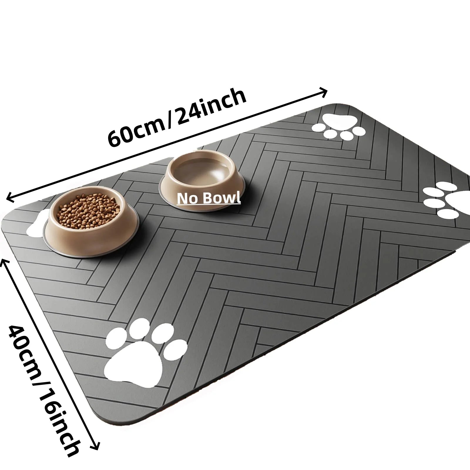 Feeding mat for dogs &amp; cats - Absorbent &amp; waterproof with non-slip backing